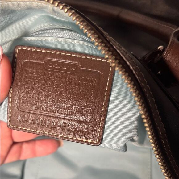 Coach Hamilton Black and Brown Leather Tote - F12444 - Picture 10 of 14